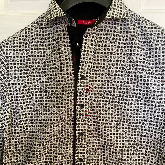 Bold Cotton Shirt with Samurai Character tape - Picture 1 of 6